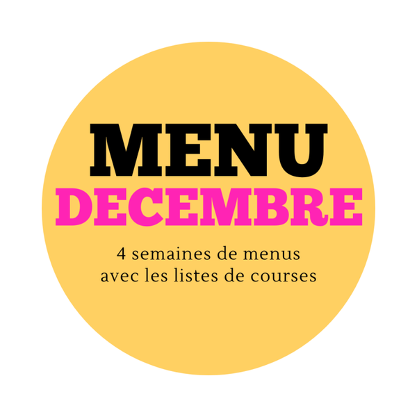 Le menu du mois de décembre