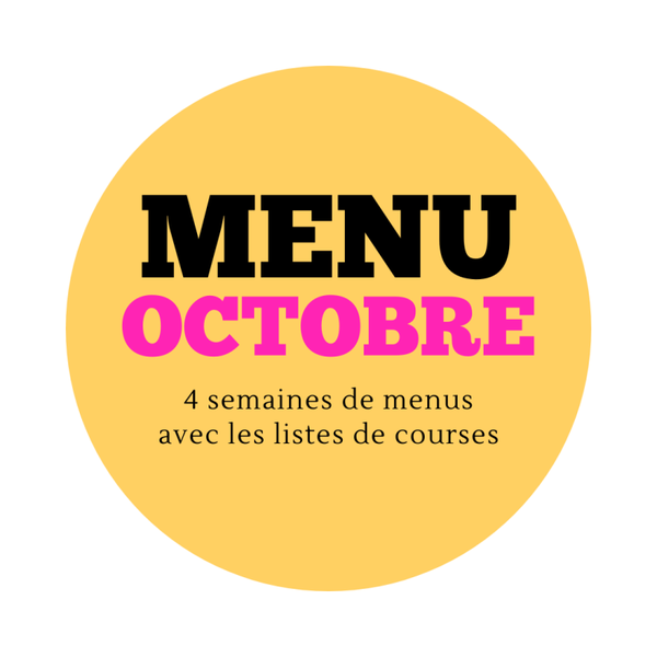 Le menu du mois d'octobre
