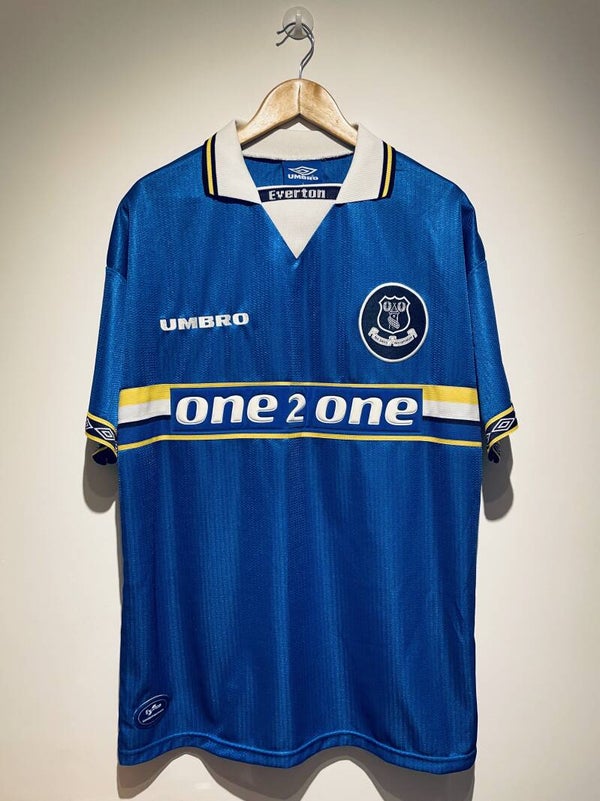 1998-99 Everton Home Football Shirt - L