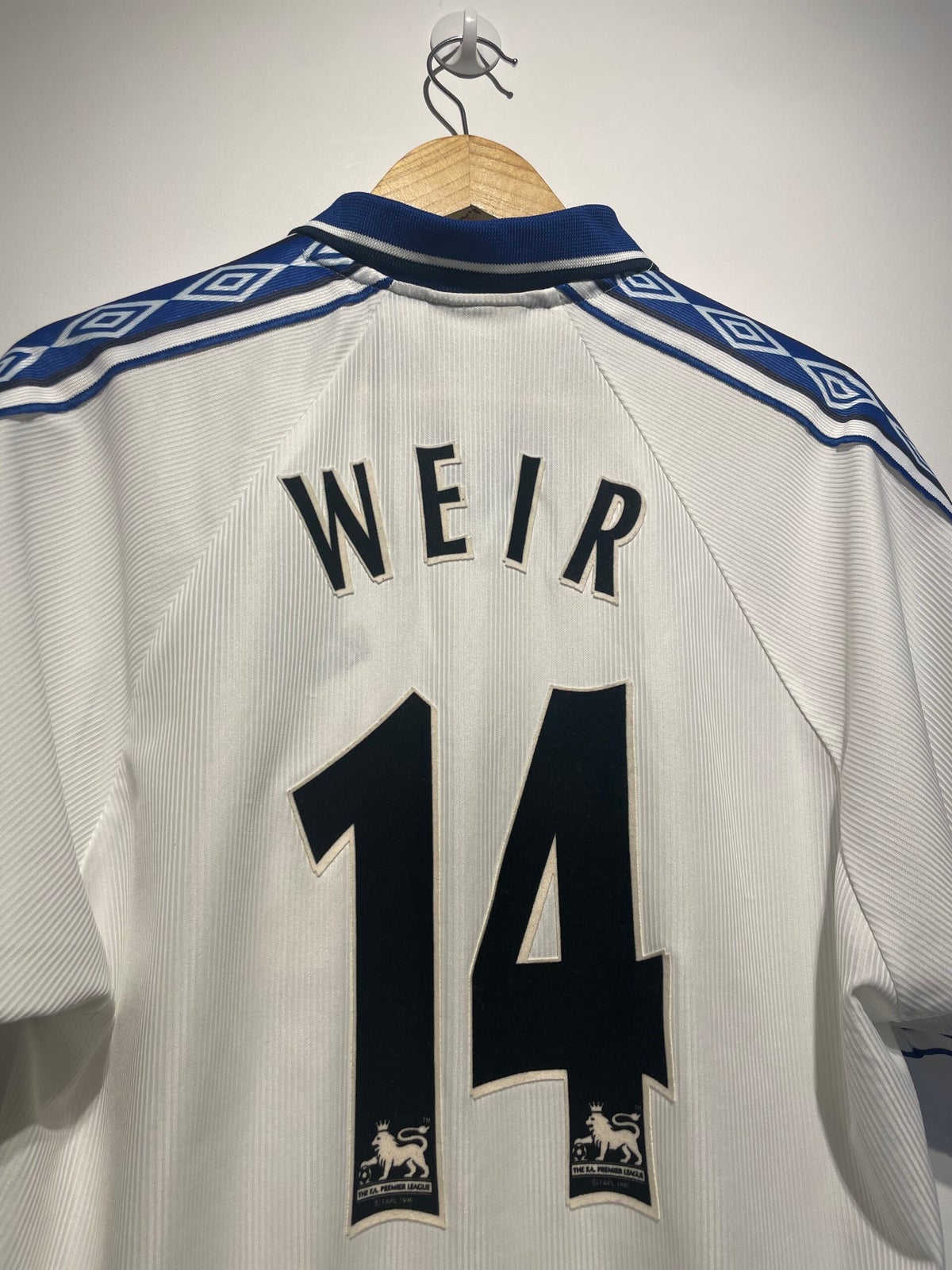 1998-99 Everton Away Shirt - L (Weir 14) | Goodison Guy