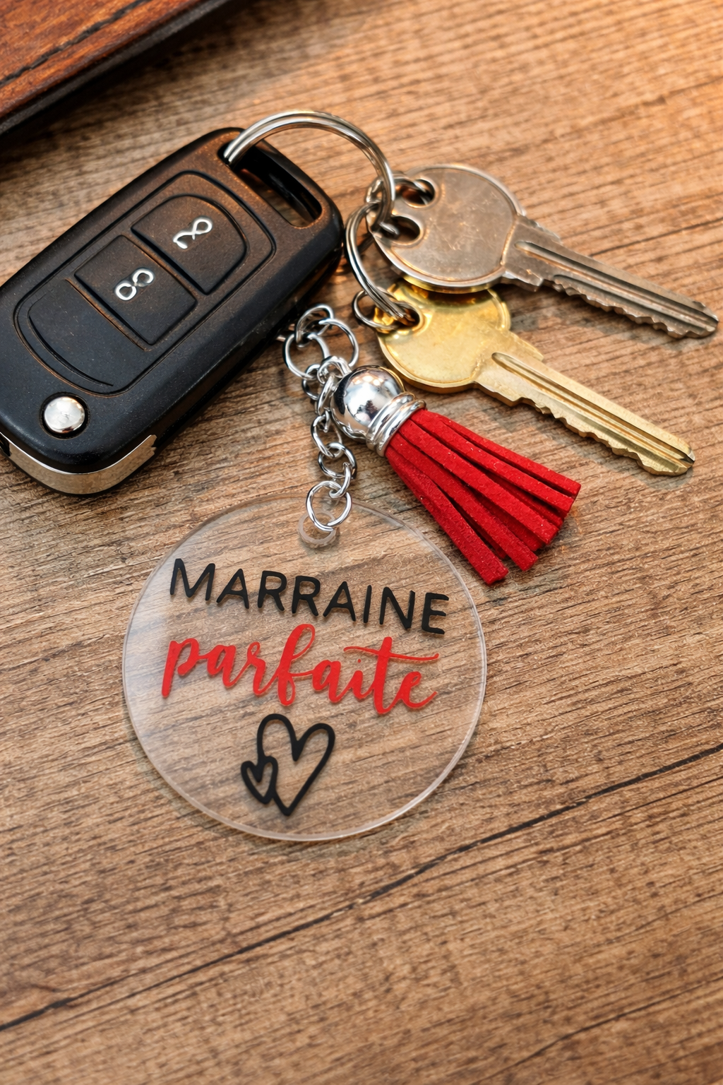 Porte-clés - "Marraine parfaite" - Personnalisable