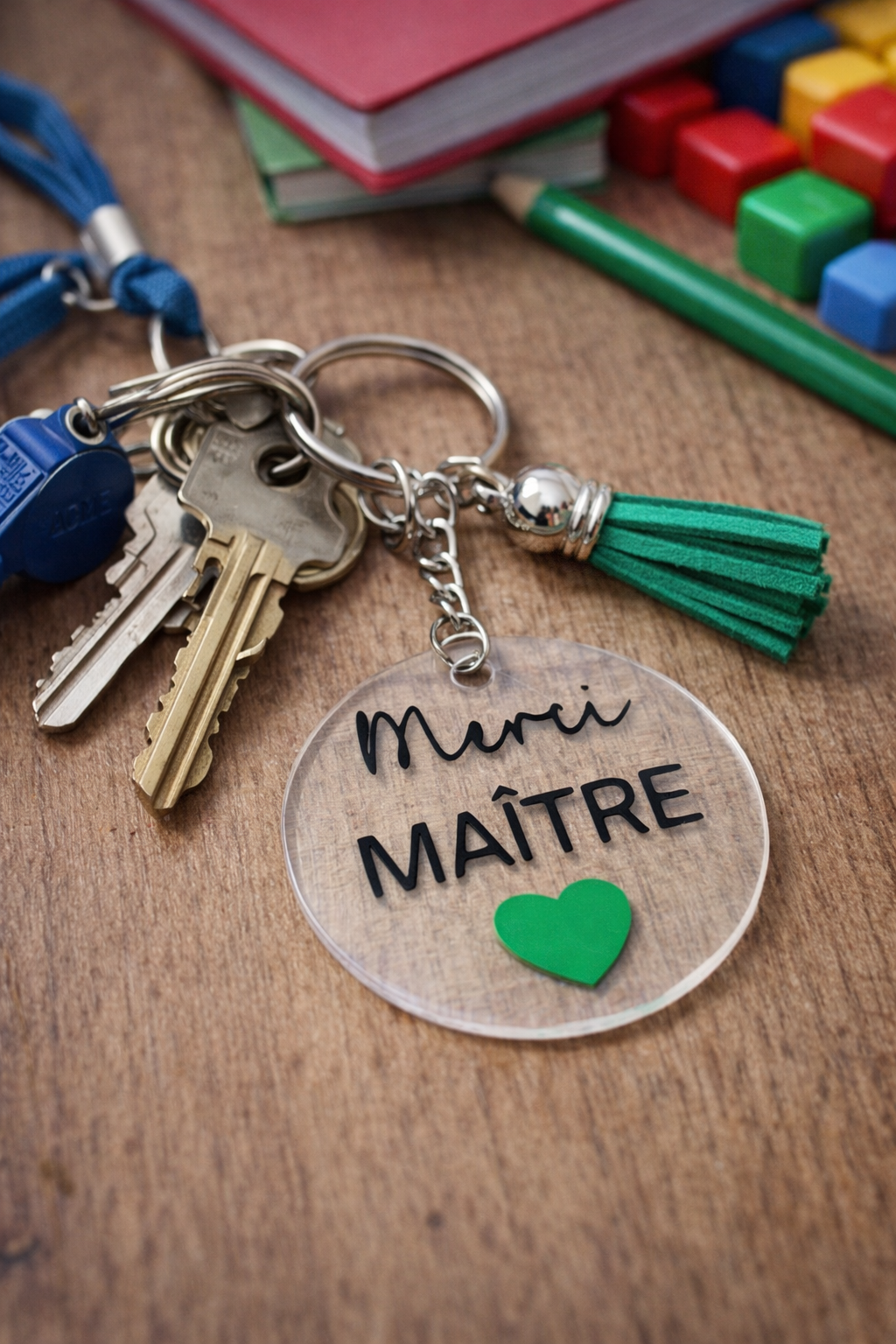 Porte-clés - "Merci Maître" - Personnalisable