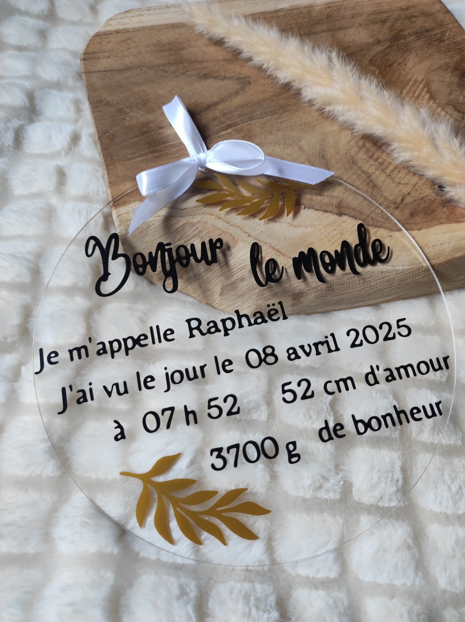 Disque "Bonjour le monde" - Personnalisable