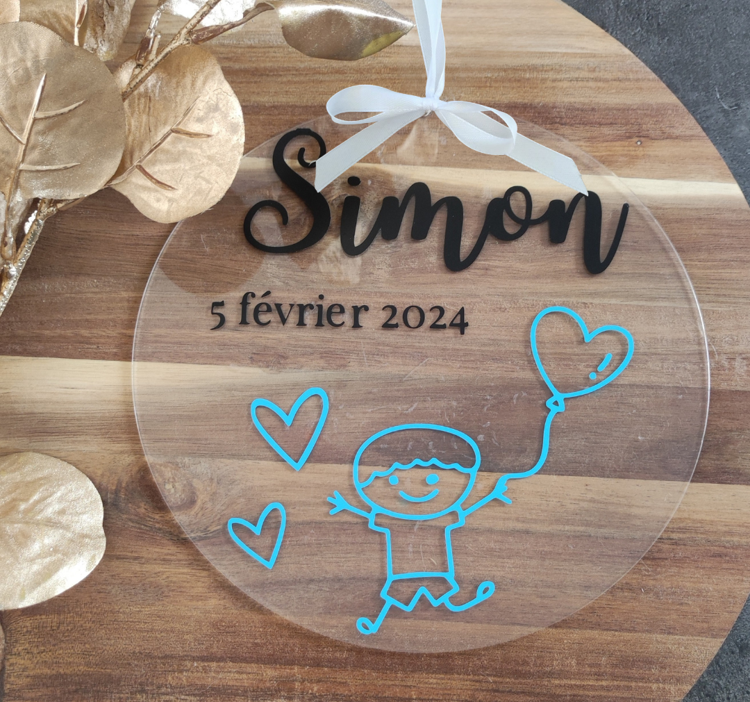 Disque Prénom "petit garçon" -  Personnalisable