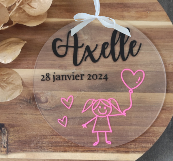 Disque Prénom "petite fille" - Personnalisable