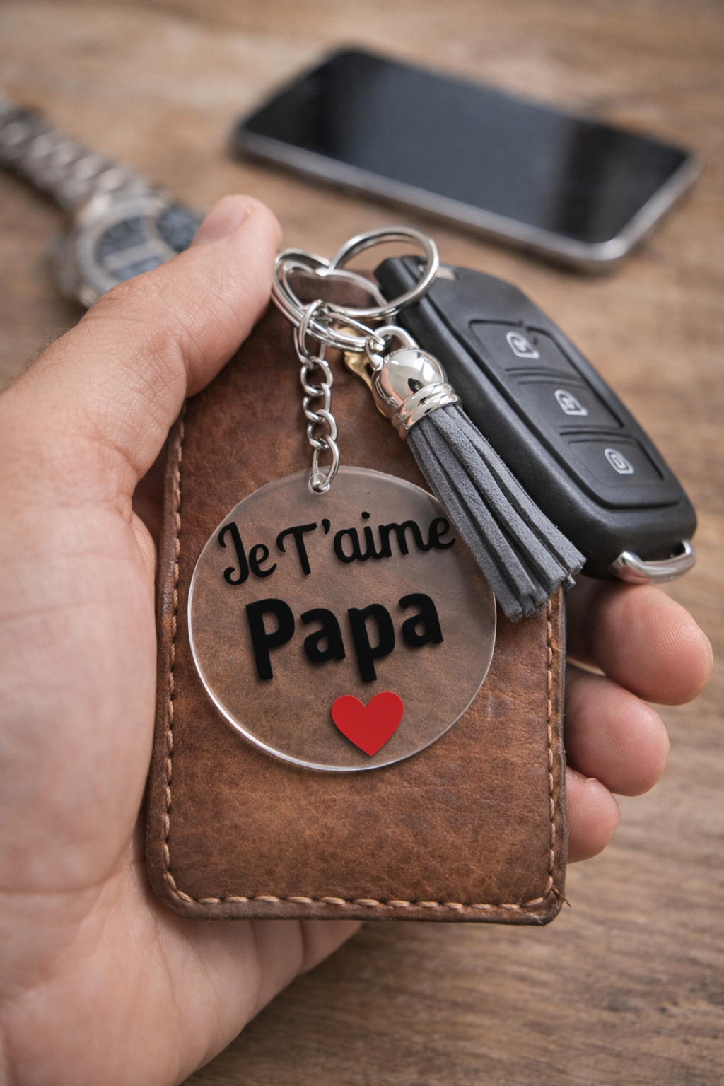 Porte-clés "Je t'aime" - Personnalisable