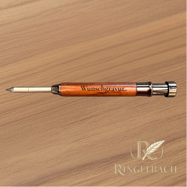 Gravur auf Schreibgerät Bleistift 2,8 mm Nussbaum