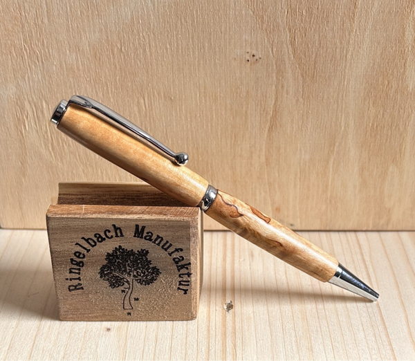 Dreh - Kugelschreiber Fancy  Chrom   Holzart :  Karelische Maserbirke