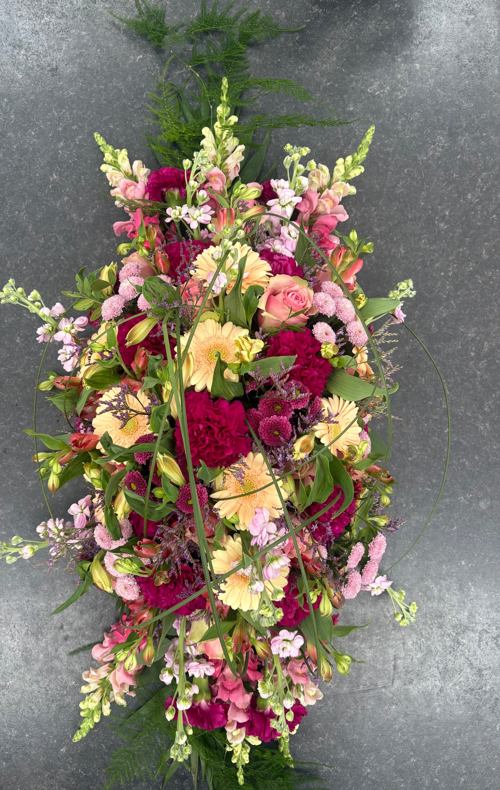 Rouwstuk langwerpig kleurrijk