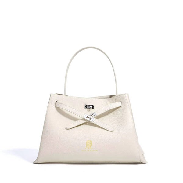 Borsa a mano in vera pelle martellata