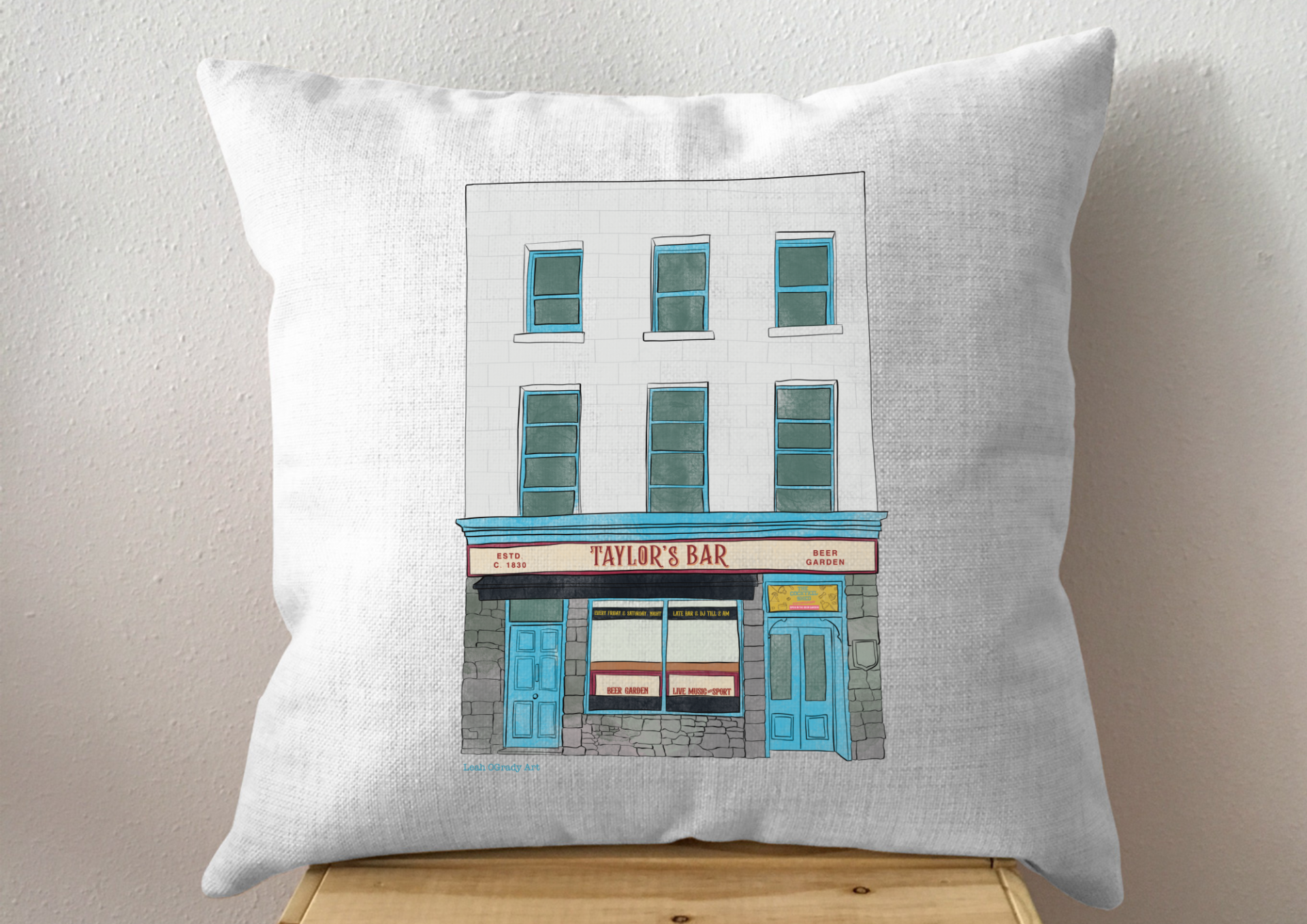 Taylors Bar, Galway Cushion