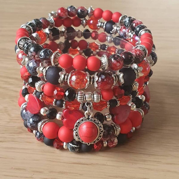 Armband Red & black