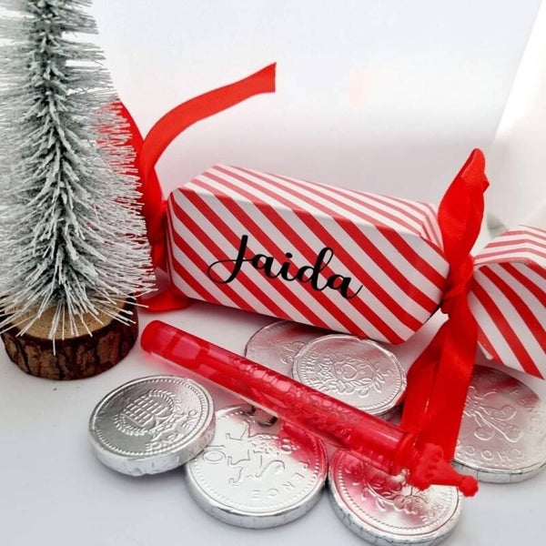 Personalised Pre-filled Candy Bow Christmas Box