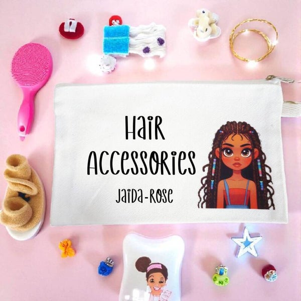 Personalised Hair Accessories Zip Bag