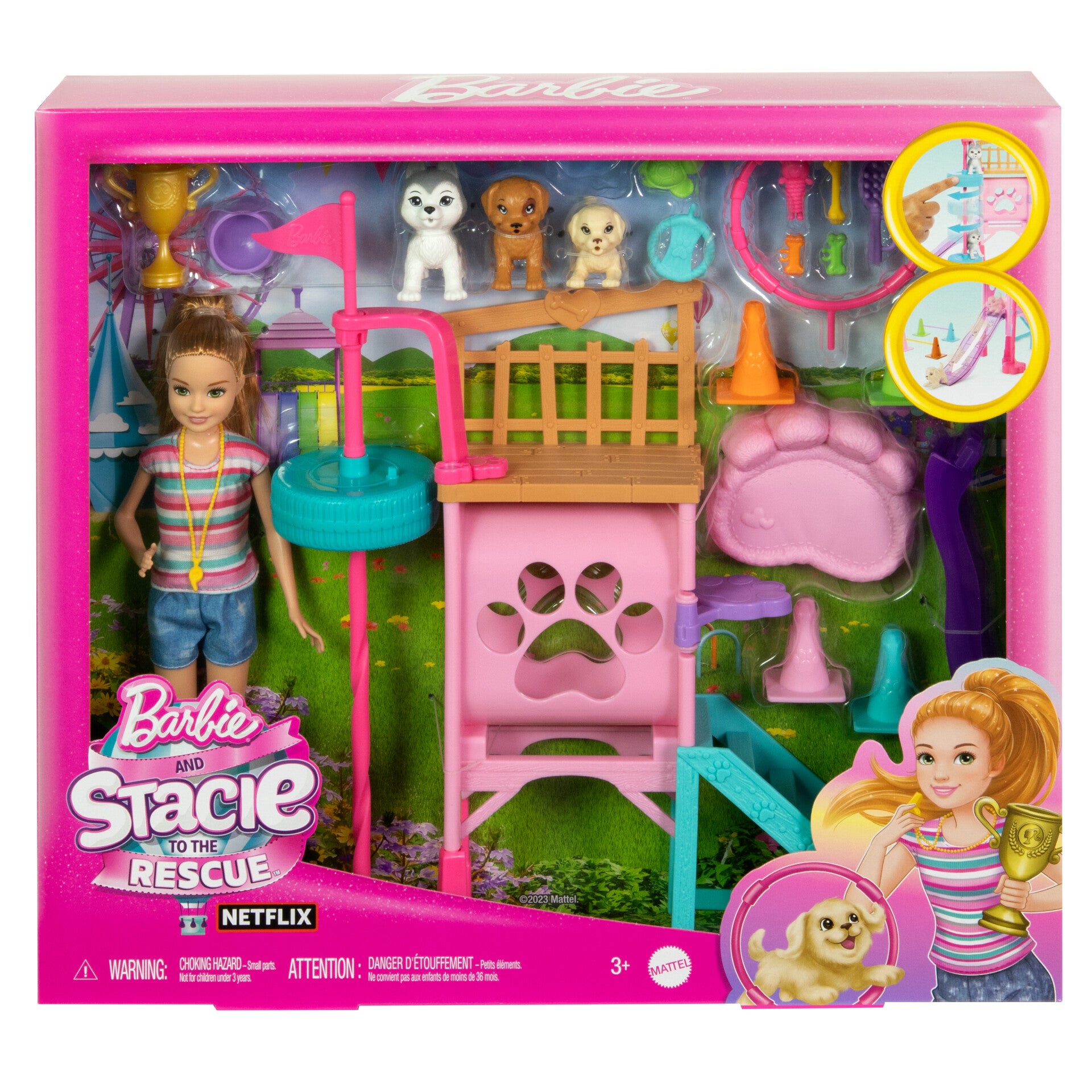 Barbie and Stacie to the Rescue Puppy Speeltuin Speelset