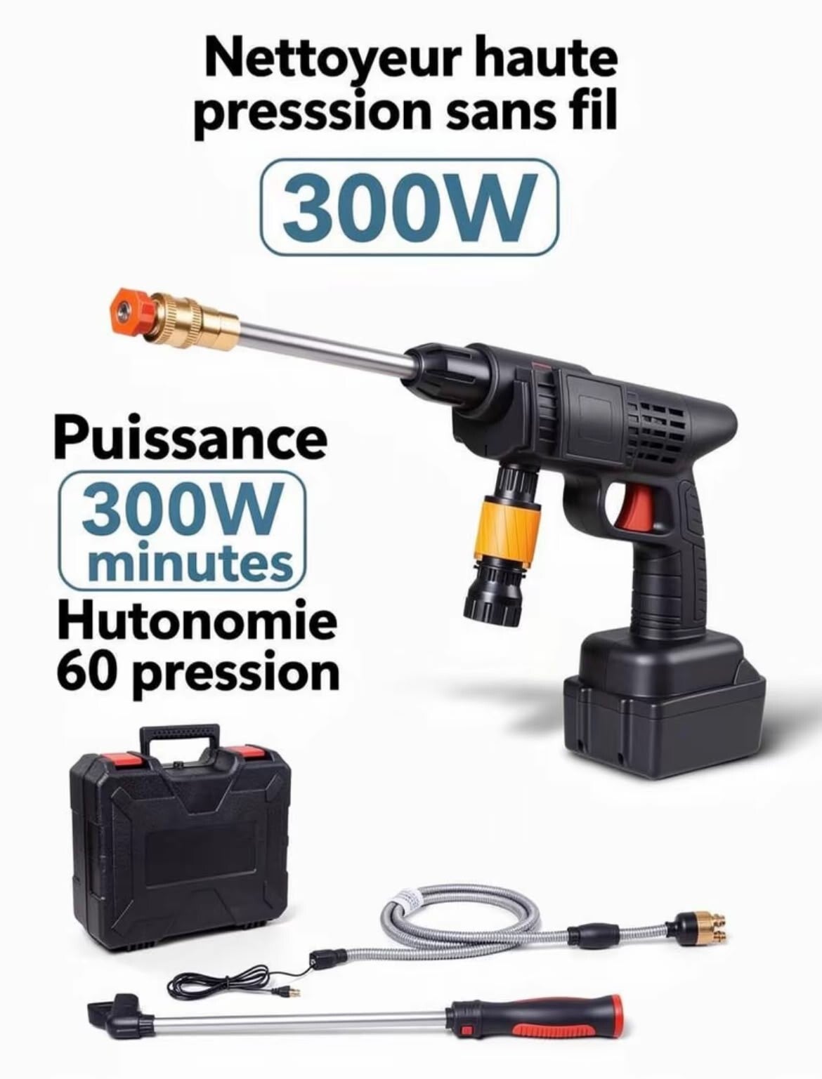 Nettoyeur haute pression sans fil 300W