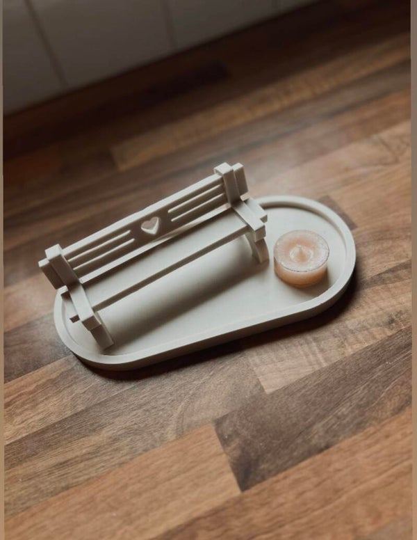 Herinneringsbankje ( met schaaltje )