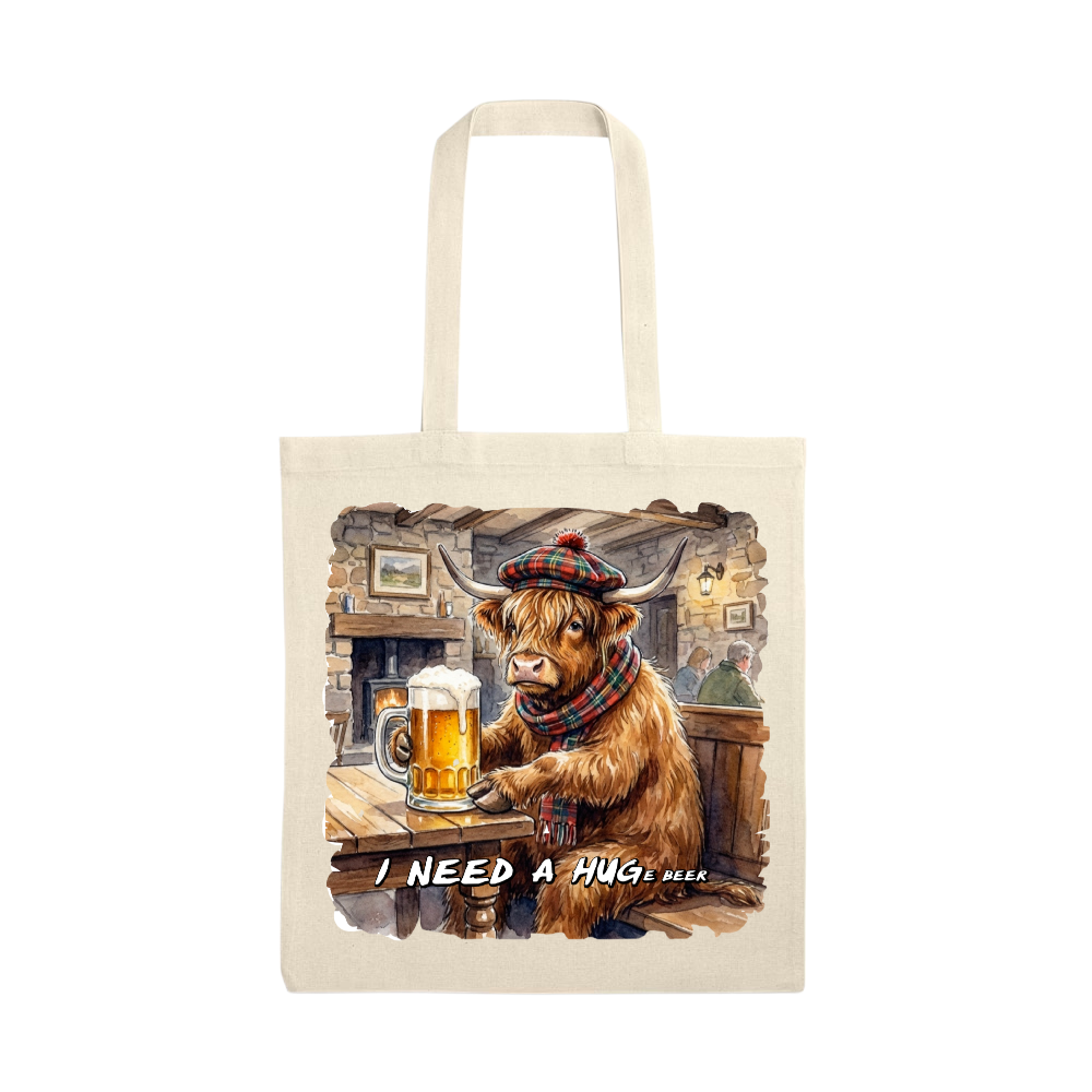 Highland cow tote bag 'a huge beer'