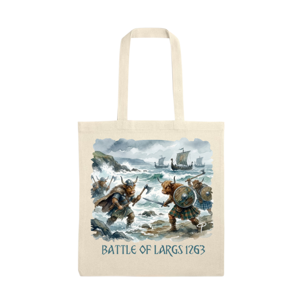 Highland cow tote bag 'Battle of Largs 1 '
