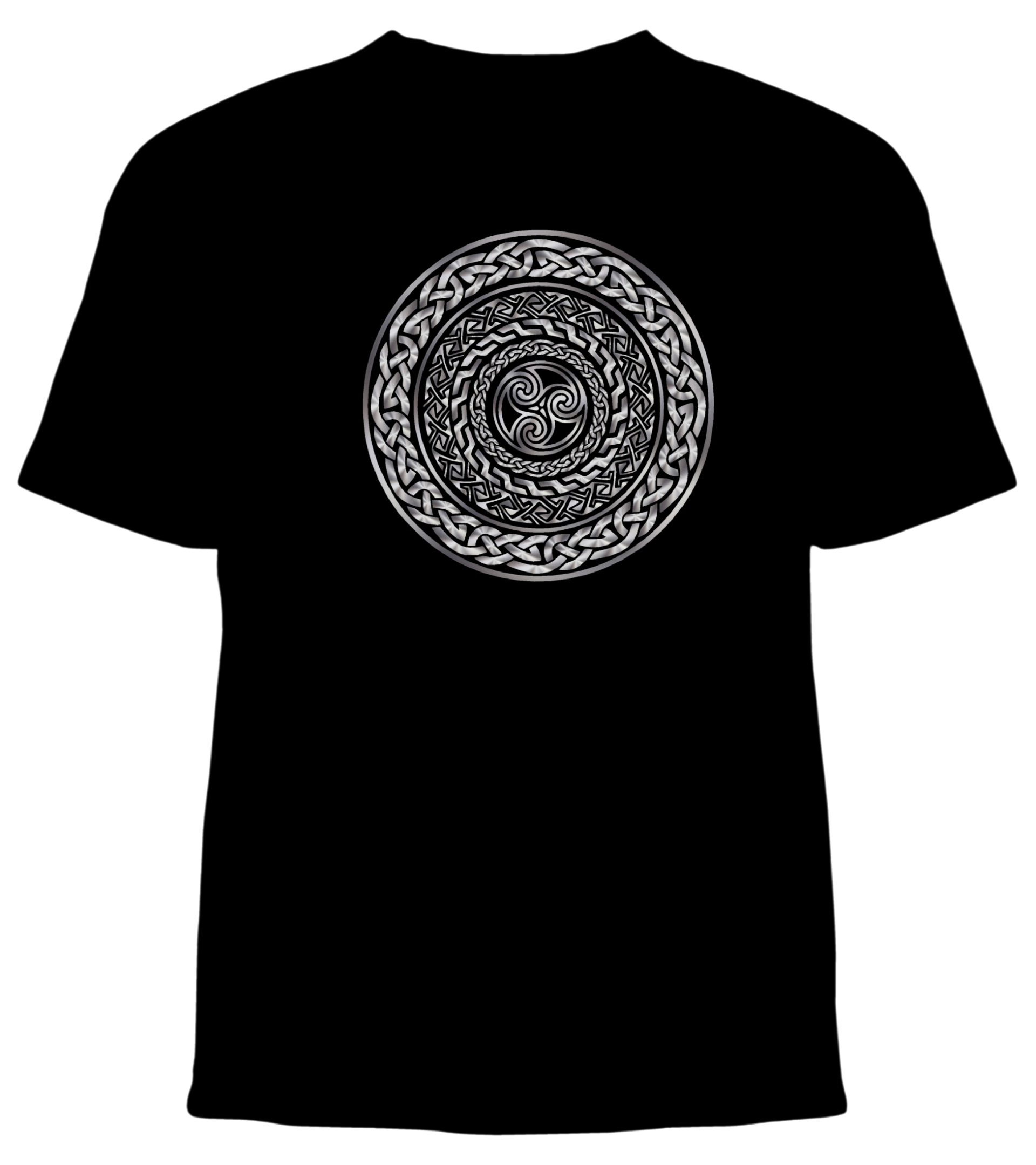 Celtic  t shirt -Key spiral with knot border