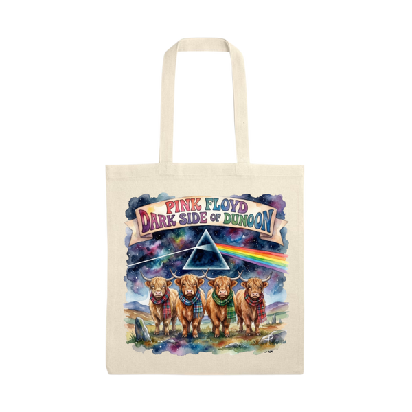 Highland cow tote shopping bag 'dark side of Dunoon'