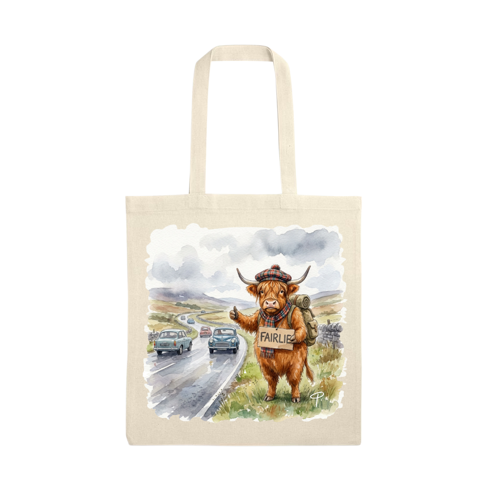 Highland cow tote bag Fairlie hitcher