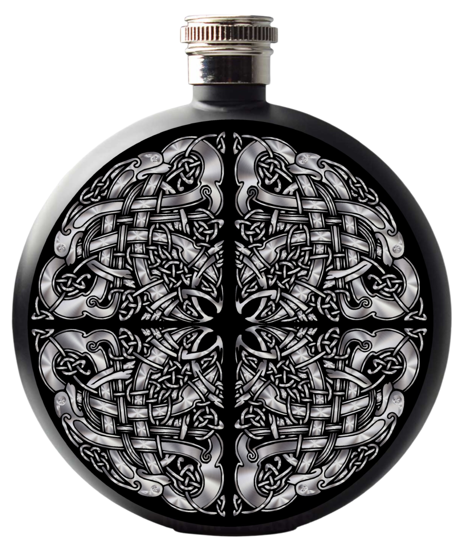 Celtic hip flask 8 dogs