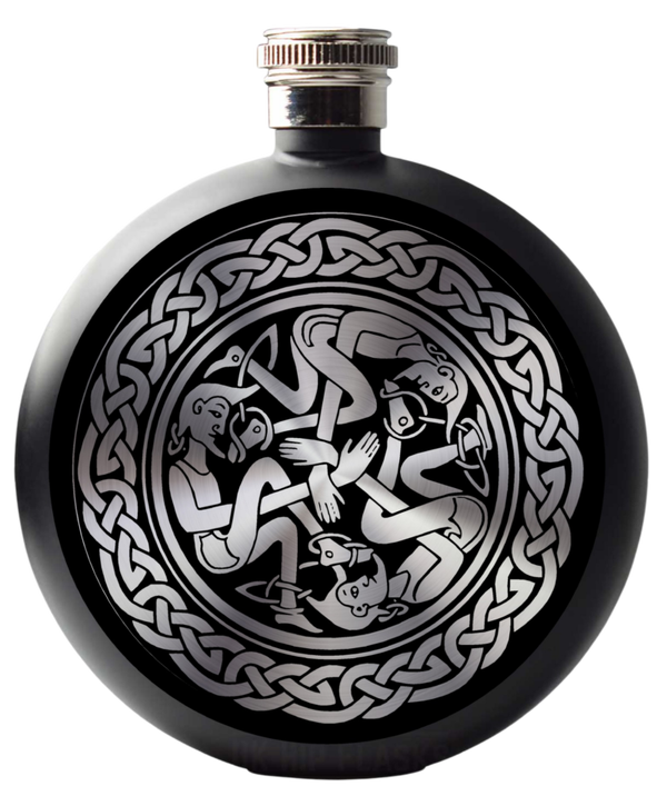 Celtic hip flask beard pullers