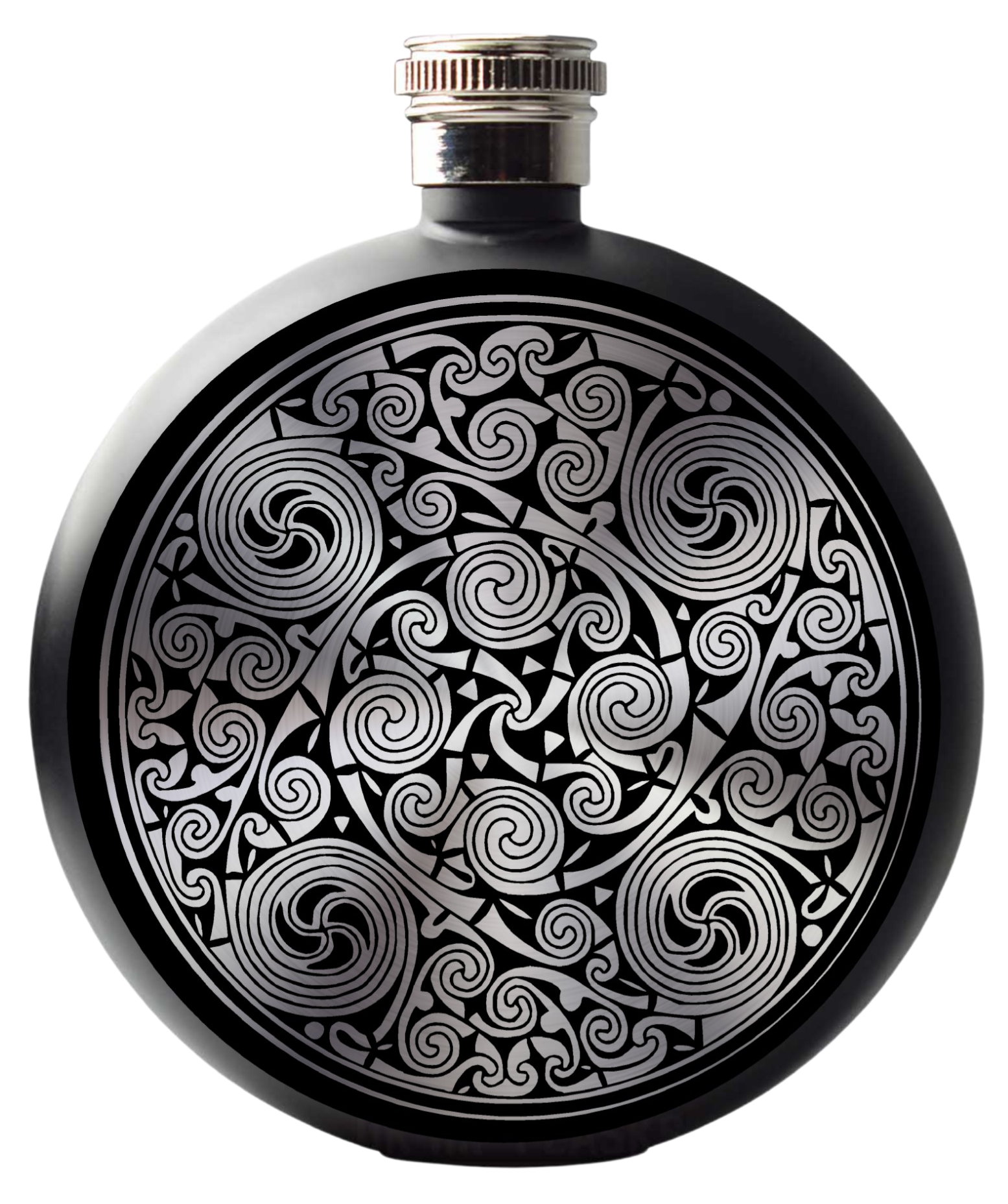 Celtic hip flask spiral 1