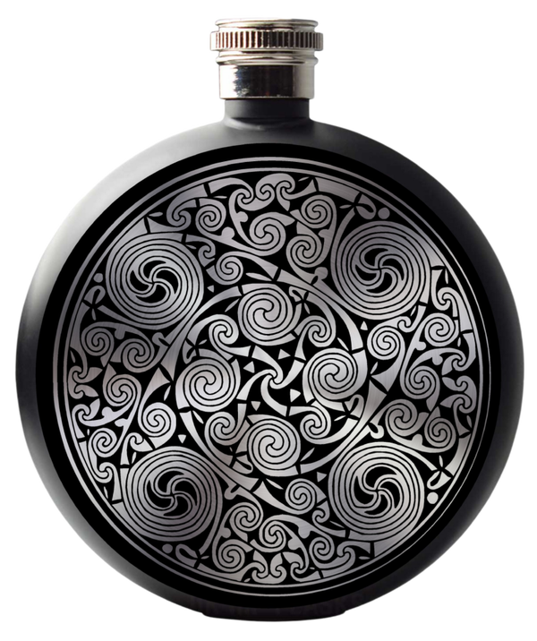 Celtic hip flask spiral 1