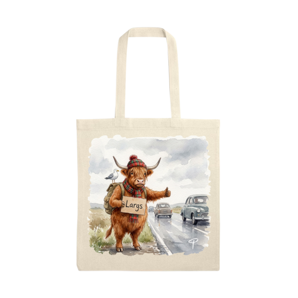 Highland cow tote bag Largs hitcher