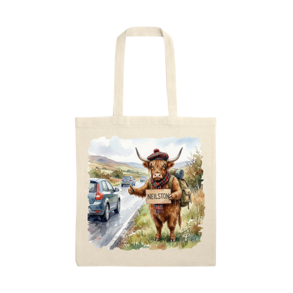 Highland cow tote bag Neilston hitcher