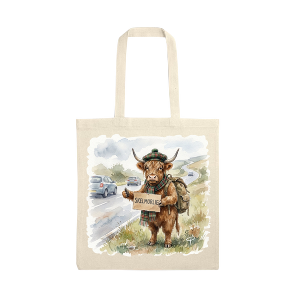 Highland cow tote bag Skelmorlie hitcher