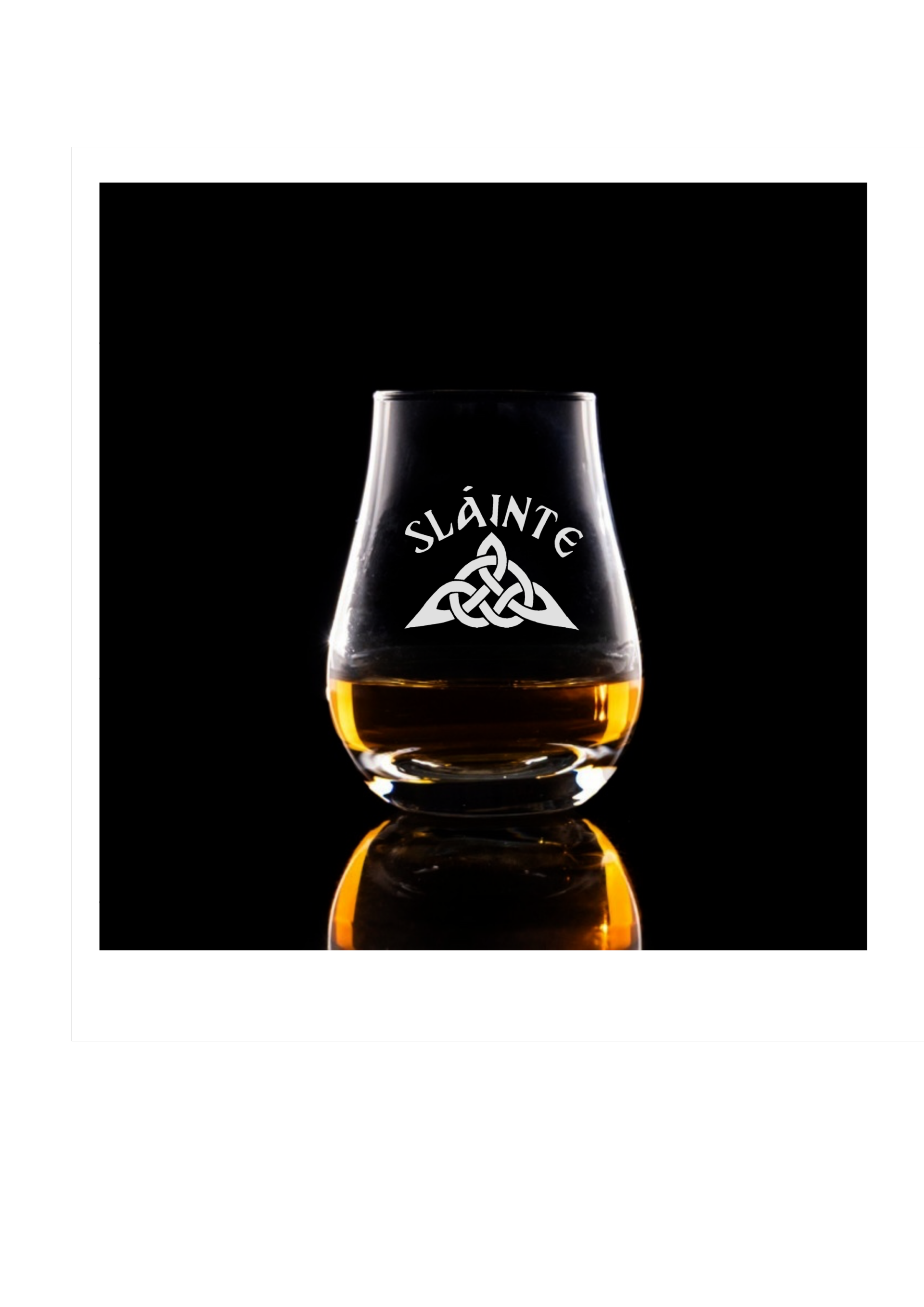 Spey Dram glass 'Slainte Triangle knot'