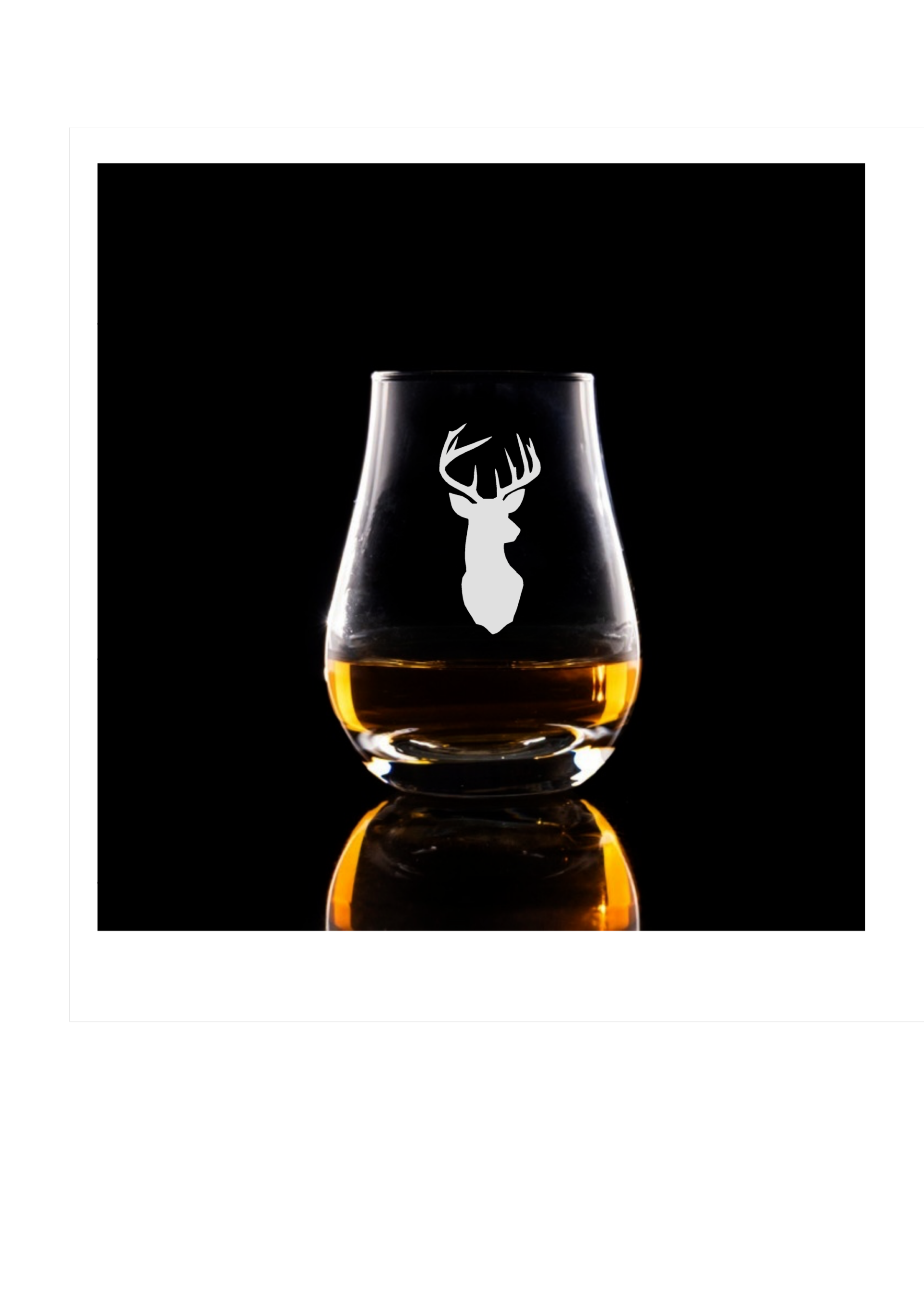 Spey Dram glass 'stags head'