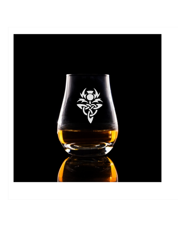 Spey Dram glass 'Thistle knot'