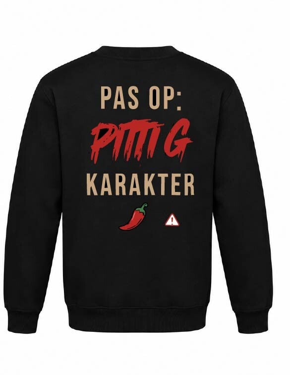 Kindertrui "Pas op: Pittig Karakter