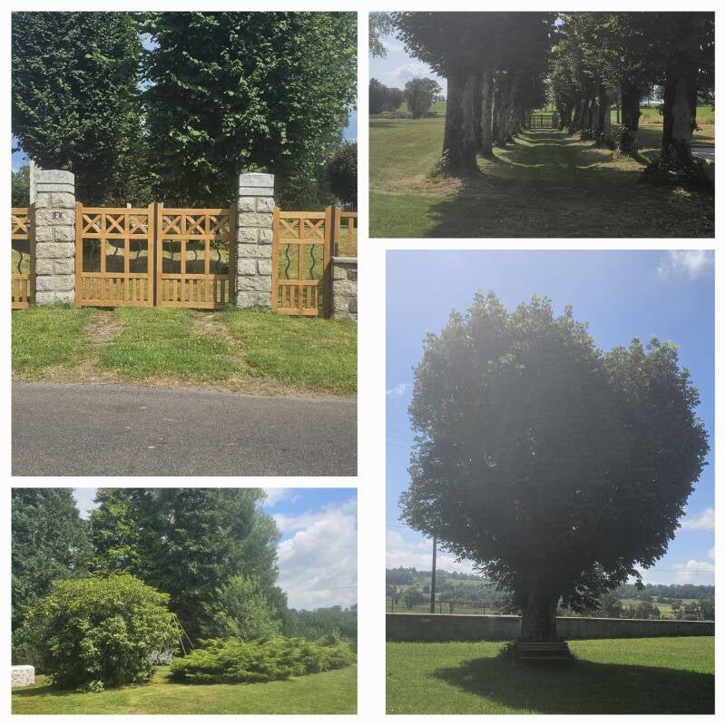 Le portail et son allée,  parc ombragé 