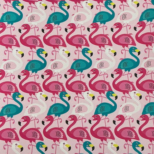 Pink and Green Flamingos