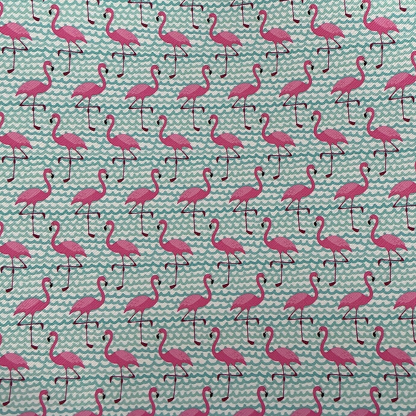 Pink Flamingos in Water