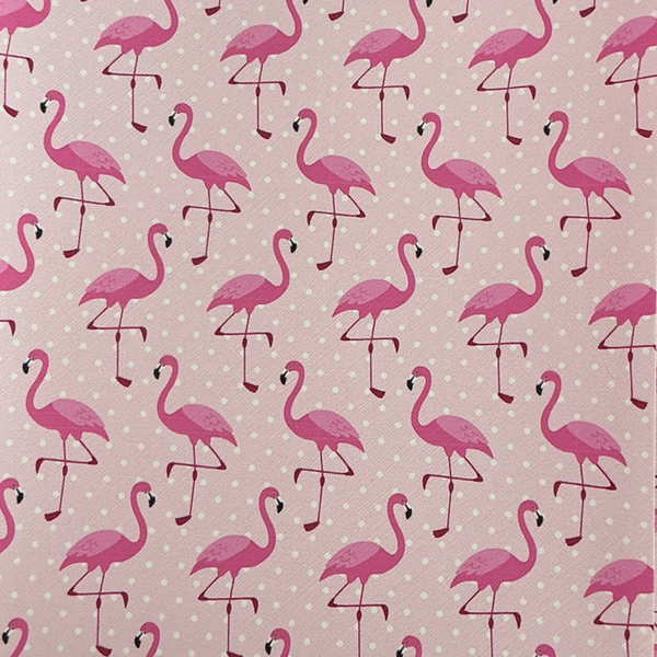 Pink Flamingos on White Spots