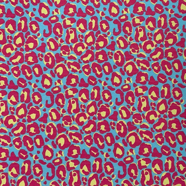 Pink Leopard Print on Blue