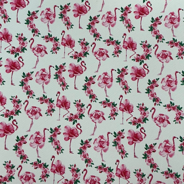 Pink Flamingos on White