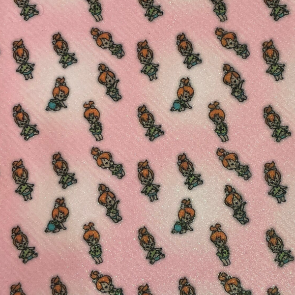 Pebbles on Pink Fine Glitter