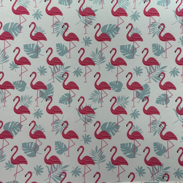Pink Flamingos on White