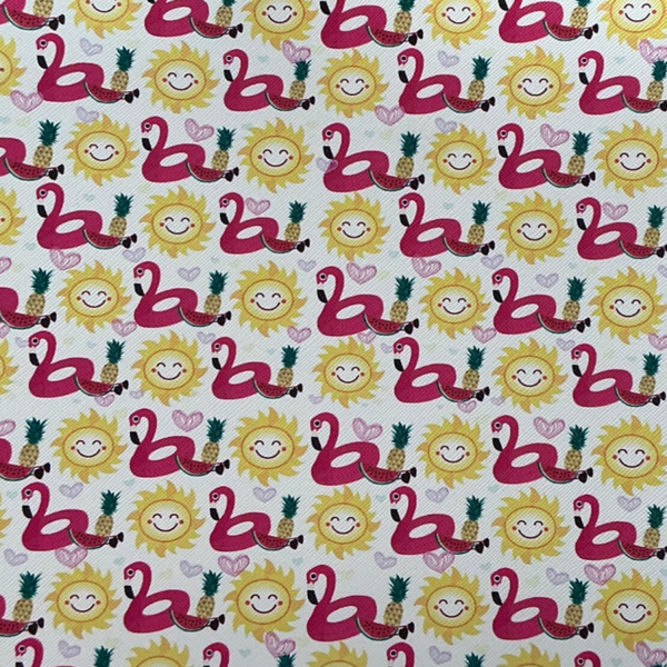 Pink Flamingos in the Sun