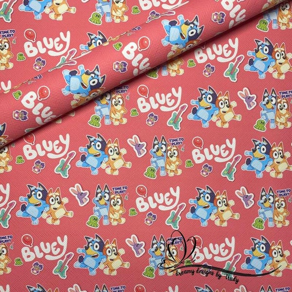 Blue Heeler on Peach