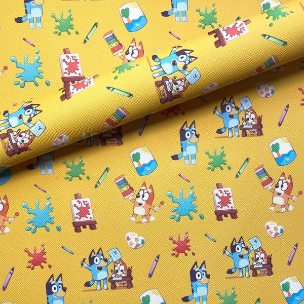 Blue Heeler on Yellow