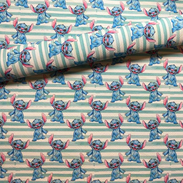 Stitch on Green Stripes