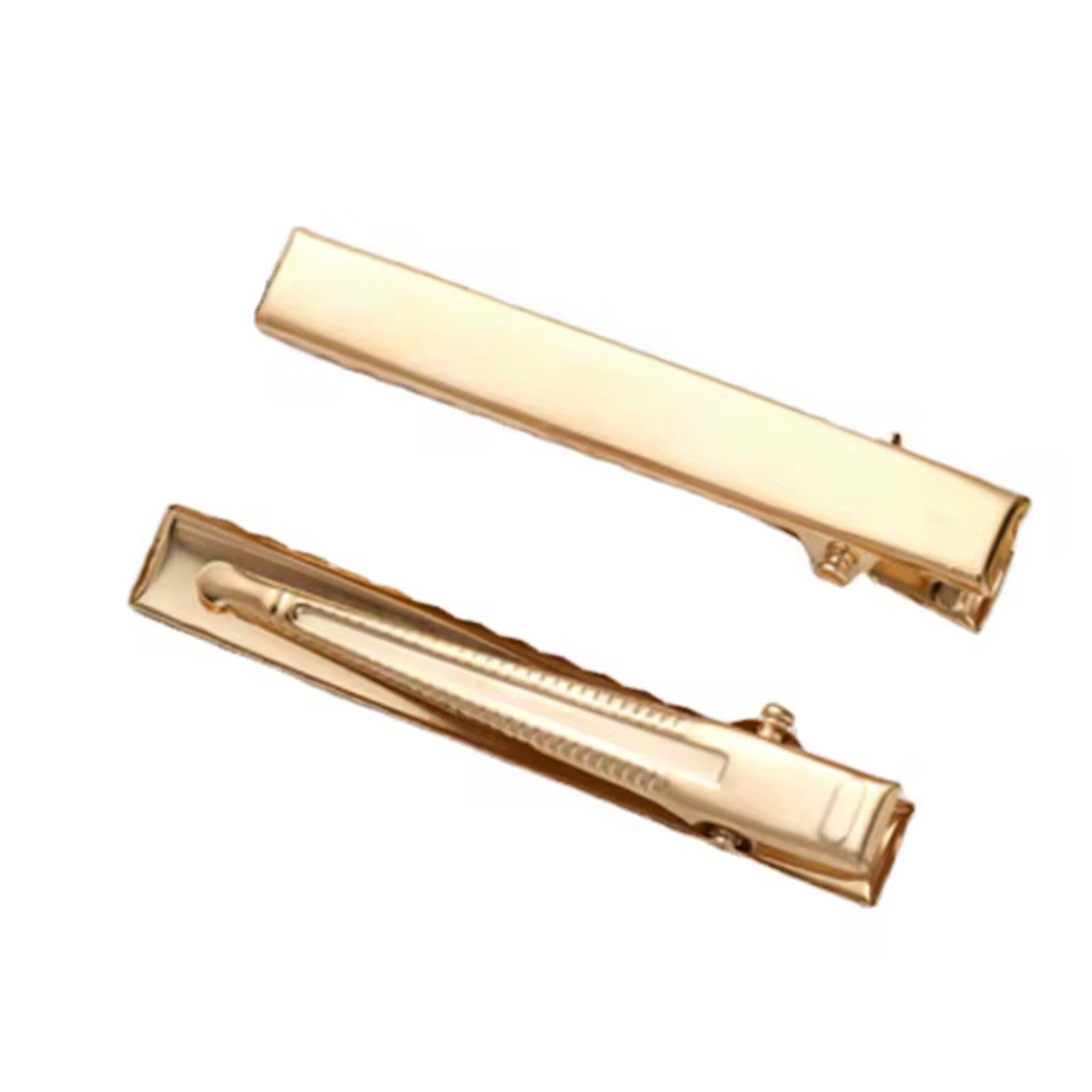 75mm Gold Alligator Hair Clips